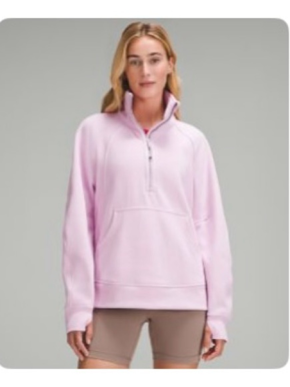 Lululemon Scuba Funnel Neck Long Sz M/L Vita Pink